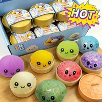 1-6pcs Dumpling Squishies, Glitter Dumpling Mystery Box, Colorful Dumplings Stress Balls Fidget Sensory Toy Dumpling Squishy Toy