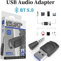 Wireless Transmitter Adapter Bluetooth-Compatible 5.0 Receiver for PS5 Game Console Audio Headphone PC Headset
