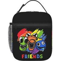 Rainbow Friends Characters Insulated Lunch Bag for Women Kids Portable Food Boxes Thermal Lunch Box Tote