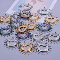 5pcs 2024 Sun Charms It's A Symbol Of Love And Fire Made Of Stainless Steel DIY Handmade Pendant For Jewelry Making Supplies