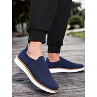 Big Size 47 Men's Loafers Summer Knit Breathable Casual Shoes For Men Slip-on Shoes Comfy Lightweight Flat Shoes Man Lazy Shoes