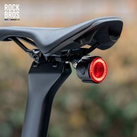 ROCKBROS ROAD TO SKY Bicycle Rear Light Aluminum Alloy shell Taillight With 24 COB Lamp Beads Type-C Smart Brake Sensing Light