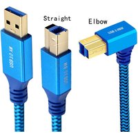 USB 3.0 A Male to Type B Male Right Angle 90 degree to USB3.0 Cord AM/BM High Speed Printer Cable 0.5m 1m 2m 3m