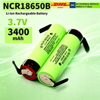 NCR18650B 18650 3,7V 3400mAh Li-Ionen-Akku mit vorgelöteten Nickelanschlüssen, mehr als 1000 Zyklen, für DIY-Akkupacks, Elektrowerkzeuge, Elektrofahrräder, Powerbanks und Taschenlampen.