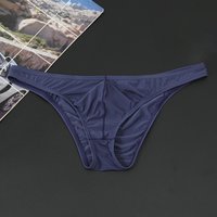 Men's Seamless Breathable Briefs Ultra-thin Ice Silk See-through Low Waist Underpants Sexy Bulge Pouch Panties Underwear