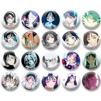 Anime Girl Badge, Cute Manga Character Round Button Pin, Kawaii Brooch for Backpack Clothes, Collectible Gift for Anime Fans
