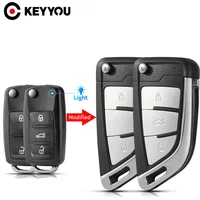 Modified Car Remote Flip Folding Key Shell Case 2/3 Buttons For VW For Volkswagen Golf Tiguan Polo Passat B5 Jetta Skoda Seat