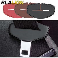 BLALION 1/2PCS Universal Car Seat Belt Buckle Cover Anti Stratch PU Leather Belt Seat Protection Covers for Car Accessories