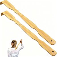 Wooden Bamboo Back Scratcher 17 Inch Long Handle for Adults Men Women Comfortable Relief for Body Itch Anti-Itch Massager