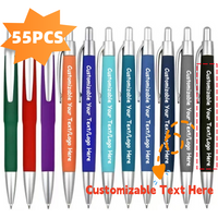55PCS Customizable Logo Ballpoint Pens for Advertising Corporate Gifts Hotel Conference Supplies Smooth Writing Pen Gifts