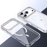 Luxury Clear Shockproof For Magsafe Magnetic Case For iPhone 17 Pro Max 16 15 14 13 12 11 17 Air Wireless Charging Hard PC Cover