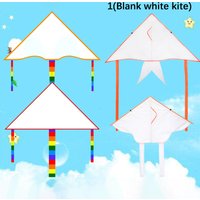 1 Set Blank Kite DIY Children Education Painting Kite Children Kite flying outdoor toys Grassland Activities Toy