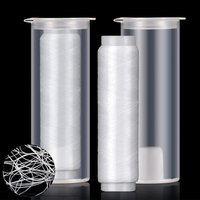 2Pcs Bait Elastic Thread 0.2 mm Length 656 ft Per Spool Stretchy Invisible Fishing Line Clear Fishing Thread