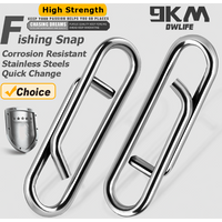 Fishing Clip Power Clips 50~200Pcs Stainless Steel Fishing Snap Saltwater Fishing Speed Fast Snap Swivel Fishing Lure Connector