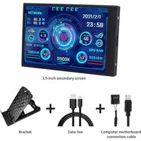 3.5 Inch Mini Computer Secondary Screen IPS USB C Secondary Screen forComputer CPU GPU RAM HDD Monitor LCD Display Freely AIDA64