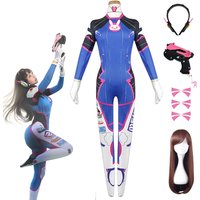 Anime Game Dva Cosplay Costume Zentai Suit Bodysuit 3D Printing Spandex Jumpsuits Game Female Adult D.Va Cos