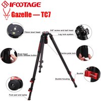 IFOOTAGE TC7 Tripod, 61” Carbon Fiber Video Camera Tripod with Quick Fastbowl, Max Load 19.8 lbs, Compatible with, Nikon, Sony