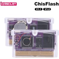 ChisFlash V1.1/V1.2 RTC/Rumb Cart 32MB, 1Mbit Flash/Fram Original RTC Chip S35190 Compatible with GBA/DS Consoles