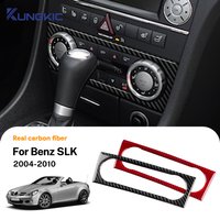 Real Soft Carbon Fiber For Mercedes Benz SLK R171 2004 2005 2006 2007 2008 2009 2010 Car Central Control Panel Trim Sticker