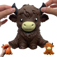 Jumbo Highland Cow Stress Balls Squishies Squeeze Toy Squeeze Ball Fidget Toy for Adults Slow-Rising Stress Relief Squeeze Toy