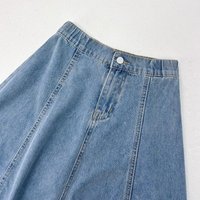 Korean Style High Waist Long Skirts for Women Fashion 2026 Summer Thin A-Line Denim Skirt Women's All-Match Skirts