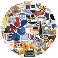 50PCS Gilmore Series Sticker Set DIY Phone Case Laptop Guitar Computer Decoration Waterproof Stickers