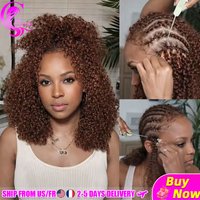 30 pouces # Extensions de cheveux humains au crochet 4 couleurs marron, ondulations profondes, ondulations aquatiques, bouclées birmanes, pré-séparées, sans nœuds, à nœuds invisibles, pour tresses