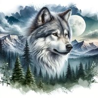 CHENISTORY 2025 New Arrival 5D Diamond Painting Animal Wolf Head Full Round/Square Diamond Painting Home Wall Decoration