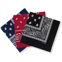 22"X22" Cotton Bandanas for Men & Women Pasiley Cowboy Bandana Handkerchiefs for Hair