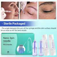 Nano soft 3Pins Micro Needle Disposable 0.6/1.0/1.2/1.5 Sterile Single Packaged Crystal Multi-Needle Hand Fillmed Three Needles