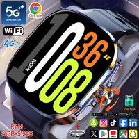 32GB+512GB 5G/4G Android 10.0 Smart Watch 2.4 inch AMOLED 2100mah Battery 900W Camera GPS WIFI Google APPS Download Smartwatch