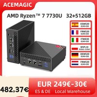 Mini PC AMD Ryzen 7 7730U 32GB DDR4 512GB SSD 6-Core up to 4.5GHz,Portable Mini Desktop Computer Wifi6 4K Display Window 11 PRO