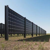 Factory Direct Vertical Black Solar Panel Fence Bifacial Ground Stand Modern Solar Fence Manufacturer
