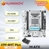 HUANANZHI X99-4MT PLUS+TPM2.0 LGA 2011-3 Xeon Motherboard - DDR3 Memory Support NVMe SATA for Gaming & Business Use