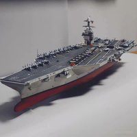 1/350 Ford-class F35 F18 Aircraft Carrier Model 98cm Handcrafted with Rich Details Ships Static Model Toy Ornament Warship Model