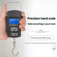 Portable Scale with Rule Digital LCD Display 50kg Electronic Luggage Hanging Suitcase Travel Weighs Baggage Weight Balance Tool