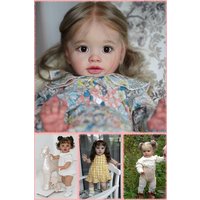 Multiple Styles Choose Pippa Toddler Girl 25Inch Handmade Lifelike Reborn Doll Multiple Layers Painting 3D Skin Visible Veins