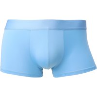 Ice Silk Underwear Men's Underwear Summer Breathable U-Convex One-Piece Seamless Boxer Briefs Antibacterial Crotch Thin Large Si