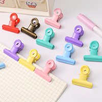 3cm Metal Long Tail Clip Dovetail Clip Retro Style Office Receipt Clip Girl Heart Round Tail Test Paper Folder School Supplies
