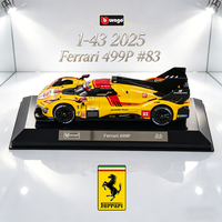 Bburago 1:43 Le Mans 2025 Ferrari 499P #83 Ye Yifei Luxury Racing Die Cast Car Model Toy Collection Gift 296 gt3 #51 FIA WEC