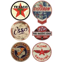 Decoration Stickers Exterior Parts Custom Decals Auto 6x Vintage OIL STP Retro Racing Hotrod USA V8 Car Tuning 10*10cm