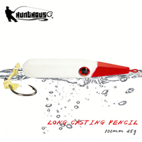 Hunthouse Heavy Sinking Pencil Fishing Lure 100mm/45g Trolling GT Stickbait Walk The Dog Saltwater For Tuna Seabass Tackle