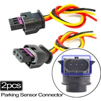 2PCS For VW Eos Golf Vento Variant Sportsvan Jetta T6 Passat Tiguan Touran 3pin Parking Sensor Plug Connector W/ Wire 4F0973703