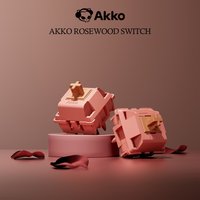 Akko Palissander Schakelaar 5-pins 40gf Lineaire Schakelaar In de fabriek gesmeerd Diep Lage steek Compatibel met MX Mechanisch Toetsenbord (45 stuks)
