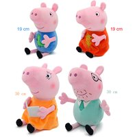 Kawaii Peppa Pig Plush Toys George Holiday Party Decoration A family of four Suit Anime Plush Children's Toys Christmas Gifts