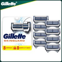 Original Gillette SkinGuard Men's Razor Blade Refill 2 Layers for Sensitive Skin Beard Shaving 2-12PCS Replacement Shaver Heads
