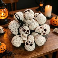 5/10 Stück x 6 cm großer Totenkopf, realistisches menschliches Skelett, Halloween-Requisiten, Hängedekoration, Spielzubehör, Heimparty-Dekoration