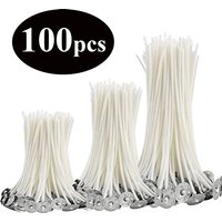 Mèches de bougie sans fumée 2.6-20cm, noyau en coton pré-ciré avec onglets de support en métal, bricolage, outils exécutifs de bougies faites à la main