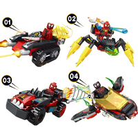 Blind Box Mini Building Blocks 9052 Figures Big Goblin Spiderman Iron Man Venom Captain Hawk Deadpool Armor Christmas Gifts Toy