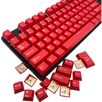 Red Keycaps PBT Cherry Keycap for MX Switch Keyboard Compatible with Layouts Such as 61/68/84/87/98/100/104/108 Keyboard Key Cap